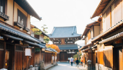 Fototapeta premium ぼやけた日本の古都のイメージ画像 京都・奈良