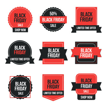 Black Friday Sale Badges Set: Graphic Designs for Promotions