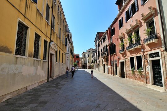Rio Terra dei Catecumeni (street) in the Dorsoduro district of Venice, Italy