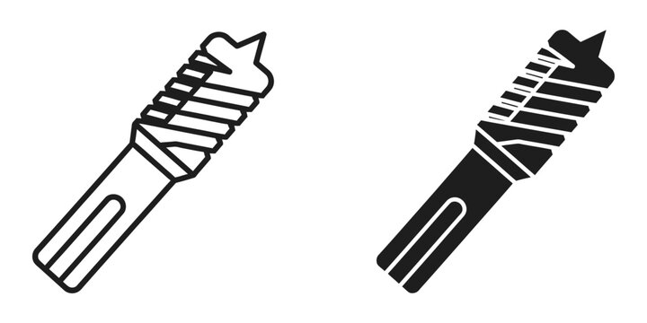 Countersink bit on white background with copy space for design and graphic elements