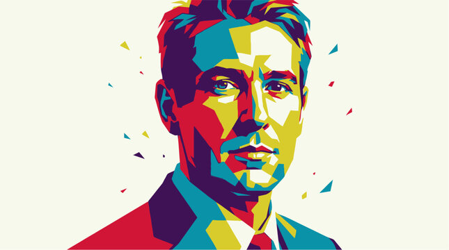 Stylized portrait of a businessman.