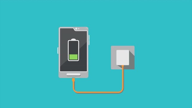 Smartphone Charging Battery Animation