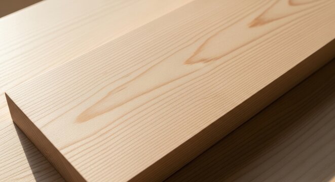 Close-up view of fine-grained pale natural maple wood surface with distinct textures