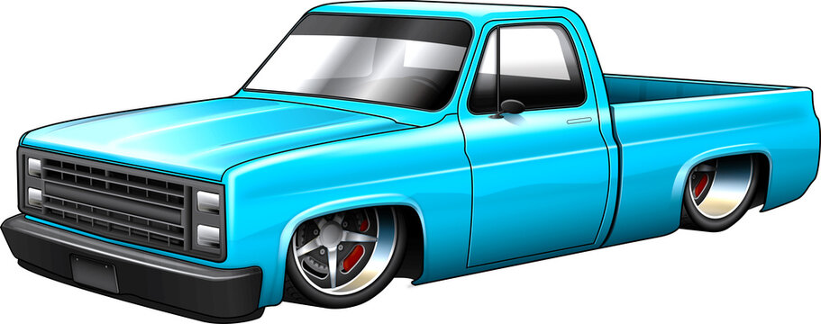 1980s Lowrider SWB Truck Transparent PNG Square Body