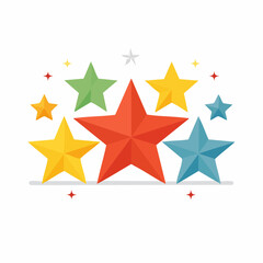 Fototapeta premium Colorful Stars Collection