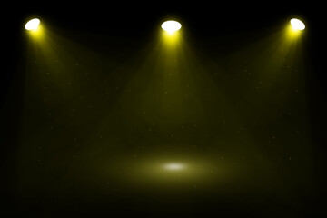 Stage spotlights on a dark background © Design