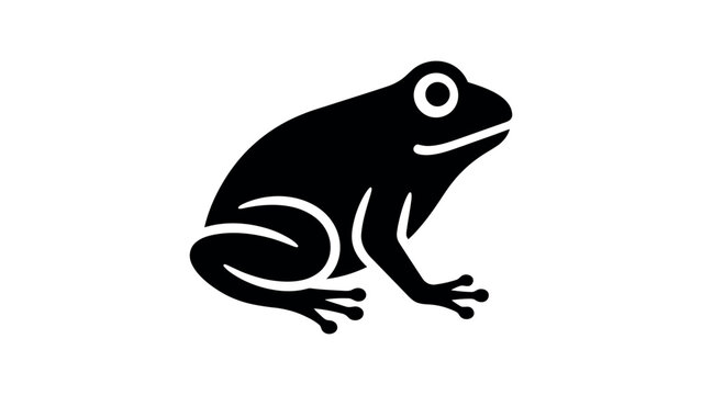Frog Silhouette Animal Vector Illustration
