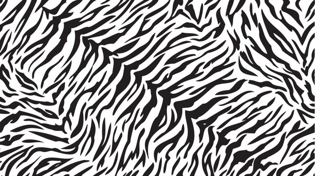 Zebra print, black and white animal skin texture, seamless pattern, zebra stripes