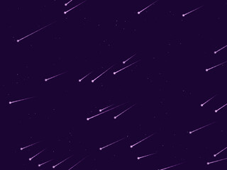 Dramatic Meteor Shower Starfield Vector Background © iushakovsky
