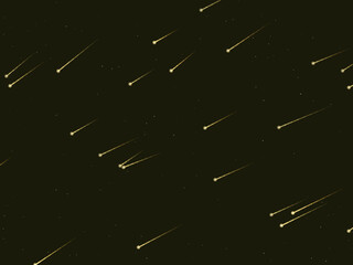 Streaking Meteors Space Cosmic Night Design © iushakovsky