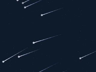 Bright Meteor Streaks Space Astronomy Background © iushakovsky