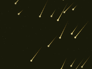 Bright Meteor Streaks Space Astronomy Background © iushakovsky