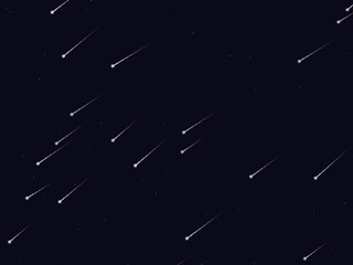 Falling Stars Comet Trails Dark Sky Pattern © iushakovsky