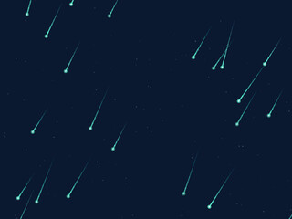 Bright Meteor Streaks Space Astronomy Background © iushakovsky
