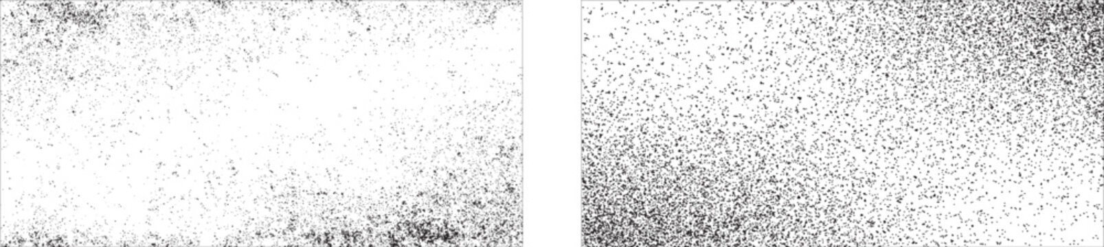 Dirty grainy and scratches. Set of different distressed black grain texture grain dot white paper noise texture distress effect illustration pattern background