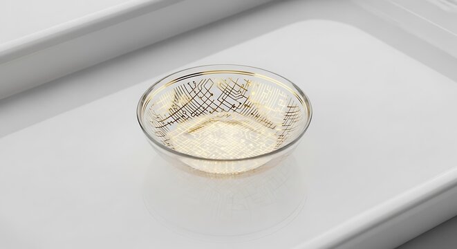 Smart contact lens with a digital electronic circuit pattern inside