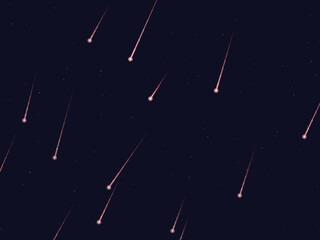 Bright Meteor Streaks Space Astronomy Background © iushakovsky