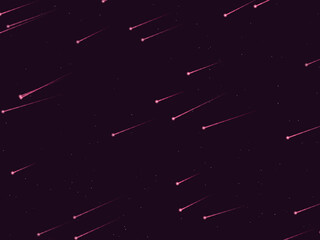 Dramatic Meteor Shower Starfield Vector Background © iushakovsky