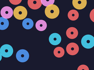 Fototapeta premium Colorful Ring Dots Minimal Geometric Design