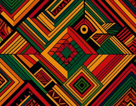 abstract colorful geometric pattern good for kwanzaa black history month juneteenth background greeting card invitation