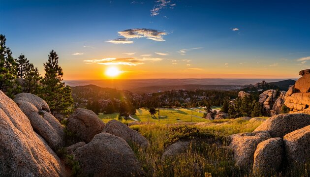sunrise rapid city sd stunning skyline panoramic view golden hour photography black hills national forest
