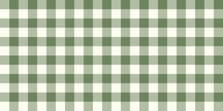 Sage green gingham checkerboard pattern with striped squares forms clean seamless background, combining picnic inspired aesthetics and contemporary simplicity for textiles, packaging and branding