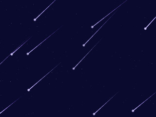 Streaking Meteors Space Cosmic Night Design © iushakovsky