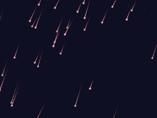 Bright Meteor Streaks Space Astronomy Background © iushakovsky