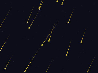 Bright Meteor Streaks Space Astronomy Background © iushakovsky