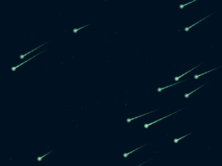 Dramatic Meteor Shower Starfield Vector Background © iushakovsky