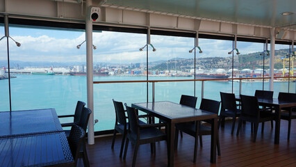 Fototapeta premium Dining Room Buffet aboard the luxury abstract cruise ship