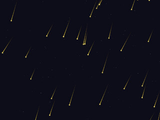 Streaking Meteors Space Cosmic Night Design © iushakovsky