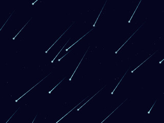 Bright Meteor Streaks Space Astronomy Background © iushakovsky