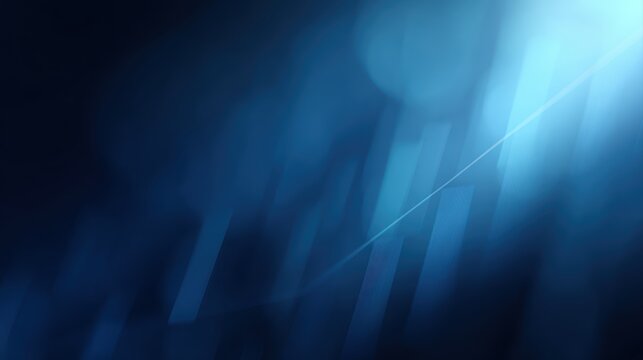 abstract financial graph with uptrend line and bar chart blue background