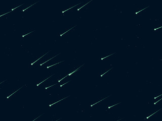 Dramatic Meteor Shower Starfield Vector Background © iushakovsky