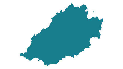 Fototapeta premium Fujian Province China Map Vector Silhouette