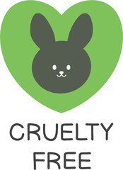 Fototapeta premium Cruelty free, no animal testing mark