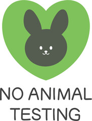 Fototapeta premium Cruelty free, no animal testing mark