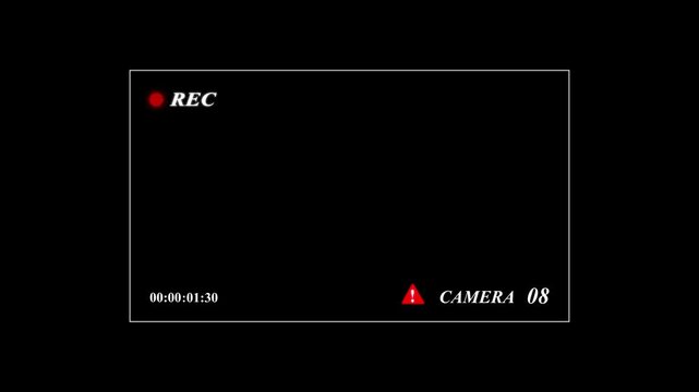 Video  8 nambar camera recorder overlay, VHS Replay, Motion graphics of replay concept.  