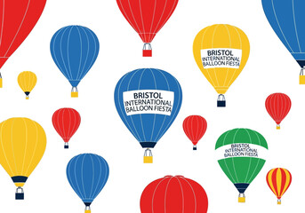 Obraz premium Hot air balloons at Bristol International Balloon Fiesta.