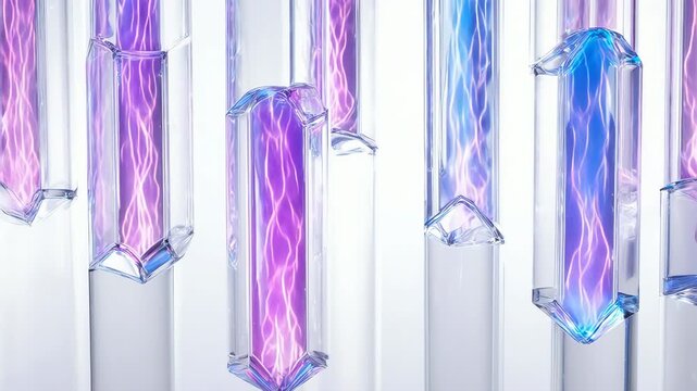 Pink and Blue Plasma Energy in Hexagonal Crystal Tubes