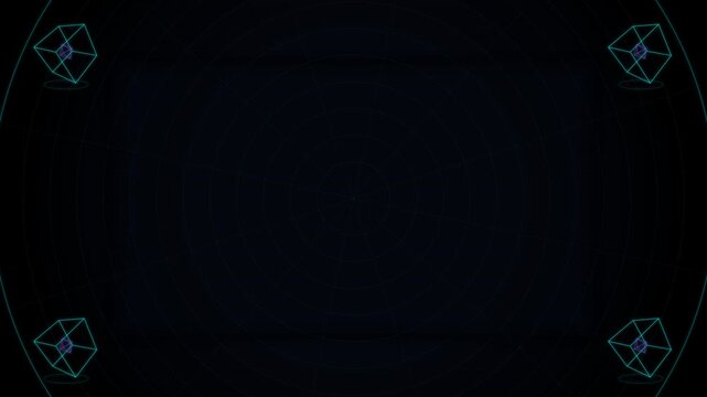 Dynamic motion of a black background with subtle geometric patterns for digital design and visual effects.