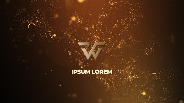 Luxury Golden Particle Logo Reveal with Elegant Polished Finish and Professional Volume