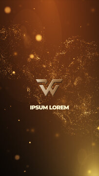 Vertical Luxury Gold Logo Reveal with Particle Effects for Elite Mobile Branding