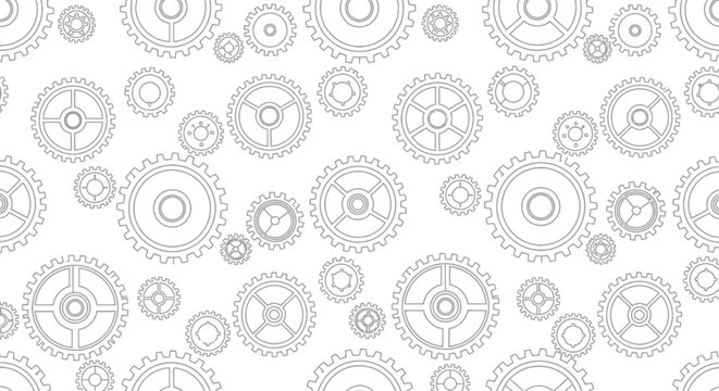 Seamless Gear Pattern Design
