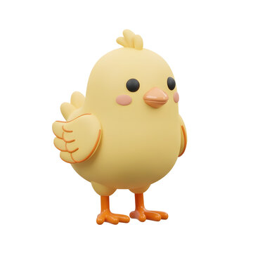Cute 3D Cartoon Chick