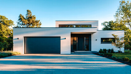 Maison contemporaine avec garage