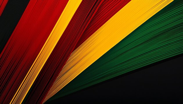 black history month juneteenth day background creative modern red yellow green lines on black background
