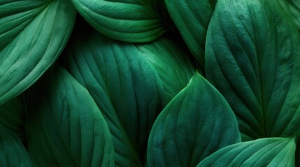 Obraz premium green leaves texture, natural organic botanical background