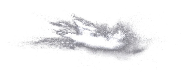 Fototapeta premium Explosive particle burst effect, abstract concept of energy dissemination, chaotic fragmentation, and dynamic motion.